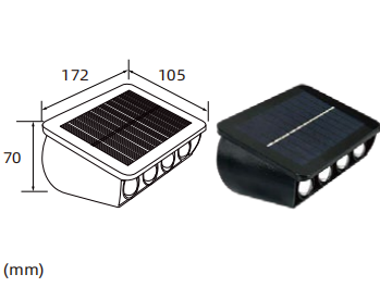 Vodotesné vonkajšie nástenné svietidlo Solar